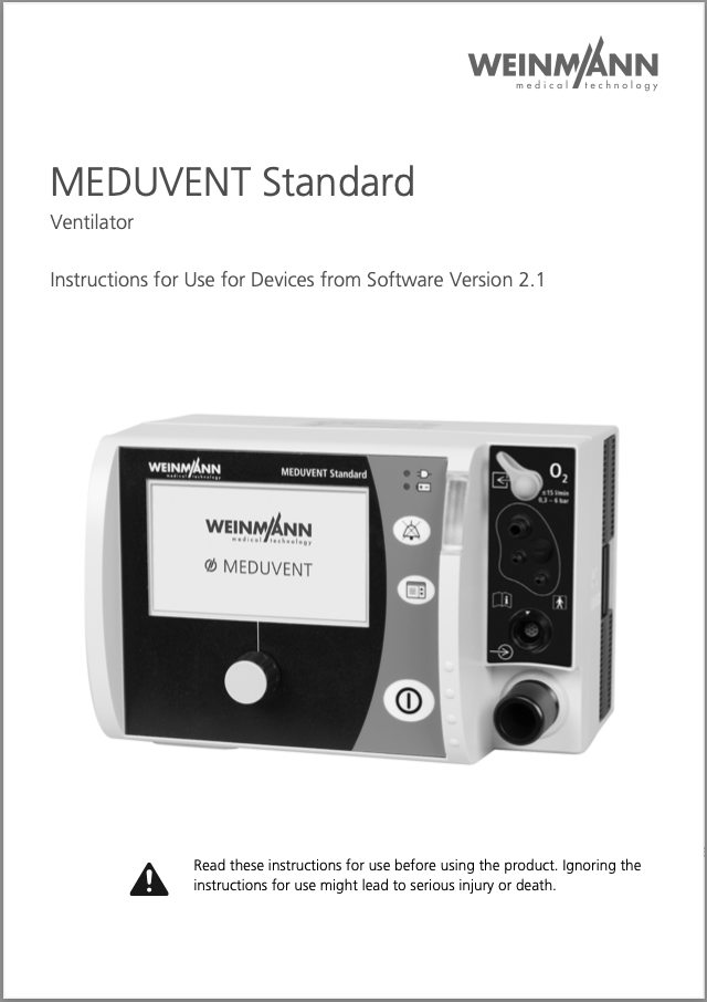 MEDUVENT Standard IFU 67851 - Image